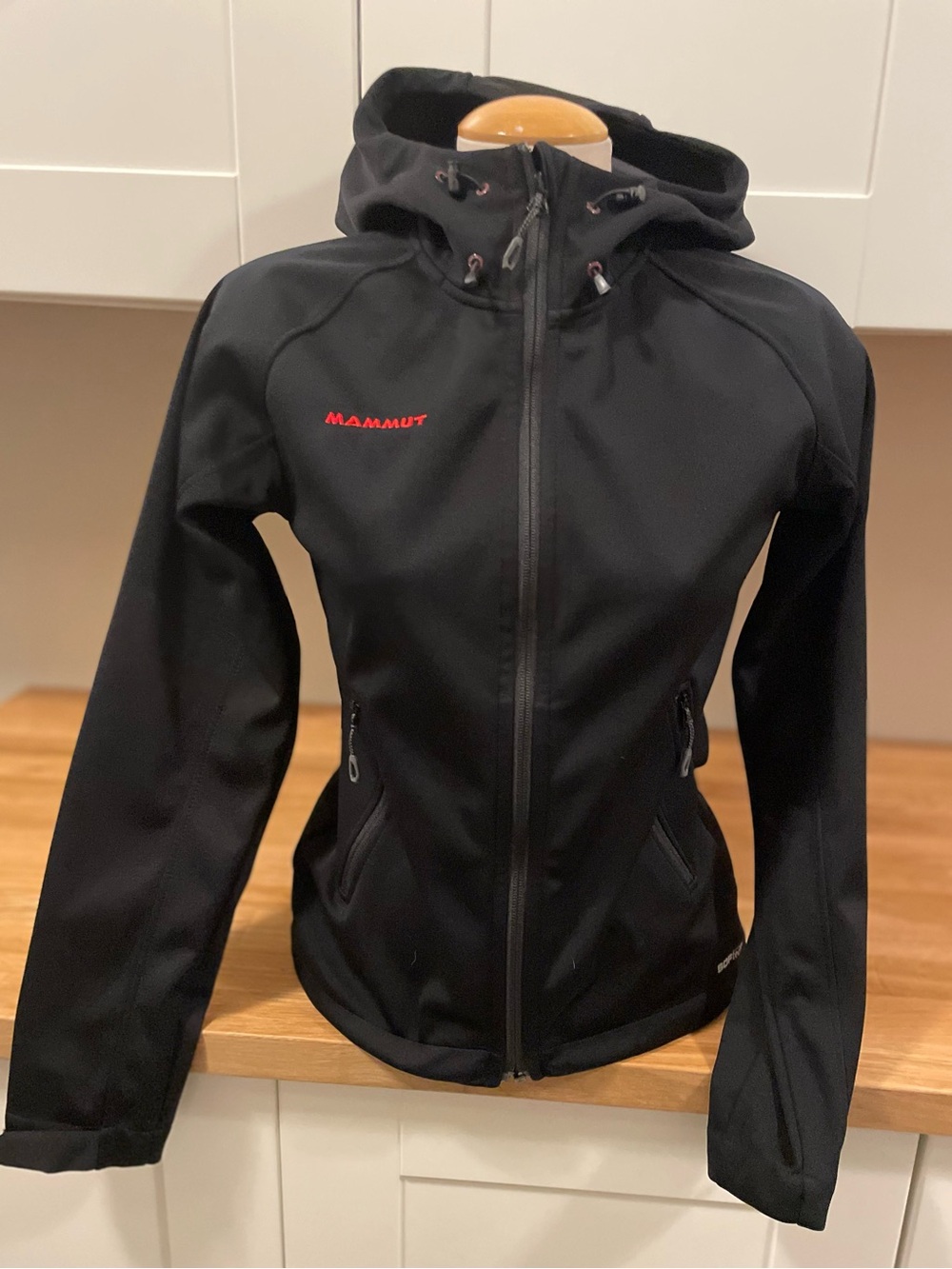 Mammut Women's Black Softshell Hooded Clion Jacket